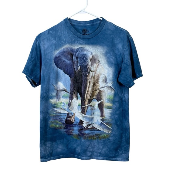 The Mountain Other - The Mountain Elephant African Elephant Tie Dye Shirt Mens Size Medium